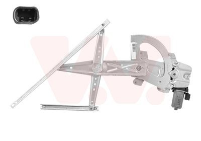 Mechanizm podnoszenia szyby drzwi przednich prawych Toyota Yaris 